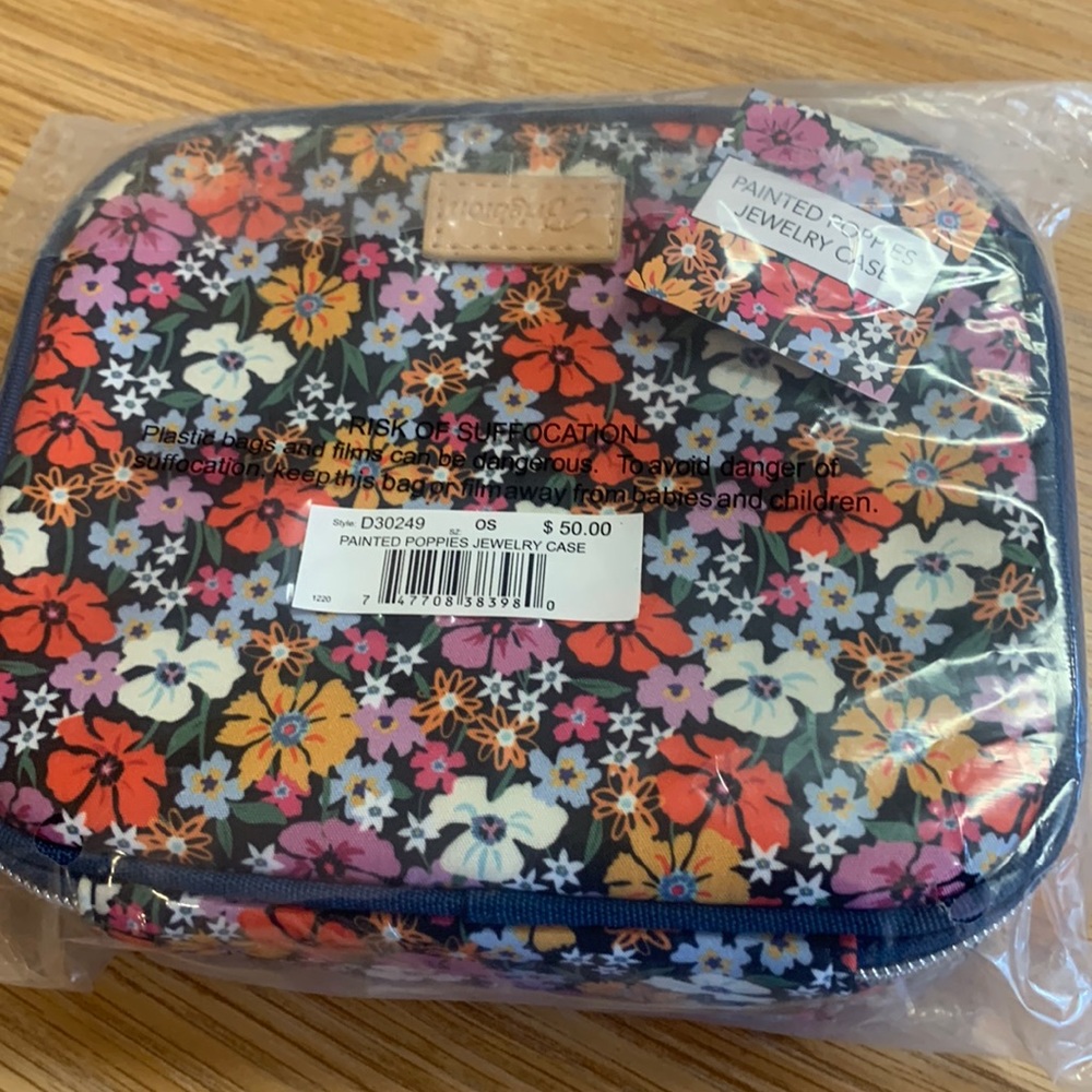 Brighton Painted Poppies Jewelry Case